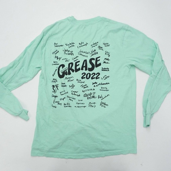 Comfort Colors T-Shirt Men's Size Medium Green Long Sleeve Crew Neck 100% Cotton - Picture 6 of 8